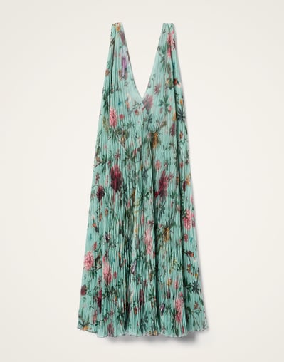 La DoubleJ Dresses Women - Twirling Long Dress Zooflora Light Blue M 100% Polyester La DoubleJ Dresses Women - Twirling Long Dress Zooflora Light Blue M 100% Polyester