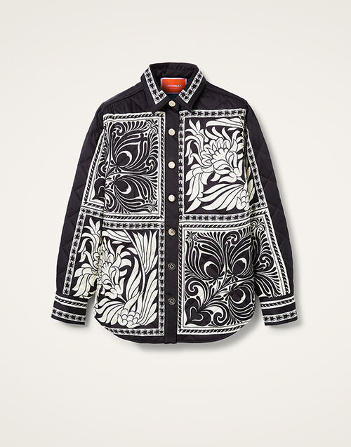 La DoubleJ Iris Shirt Jacket Mix Tiles Placée Black JAC0090POL002MIX01BL01