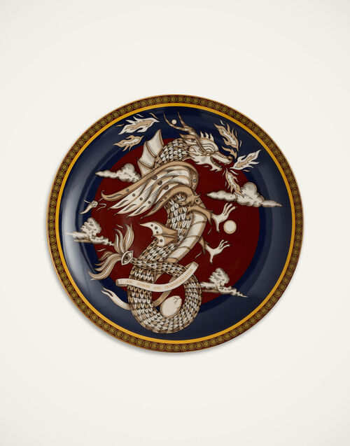 La DoubleJ Decorative Plate The Dragon Midnight Blue DPL0001CER001DRG01BU04