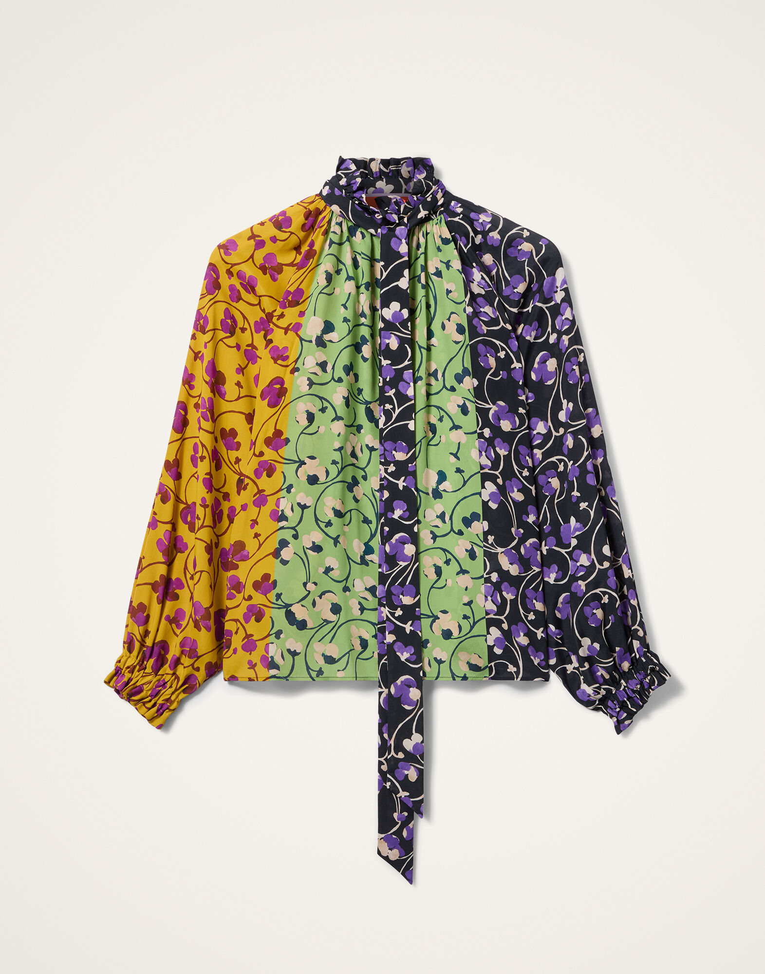 La DoubleJ Cerere Blouse Honeysuckle Tricolor Plac&eacute;e Yellow SHI0086VIS019HNY04YE02