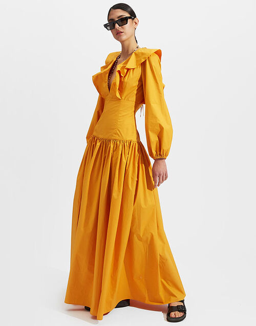 La DoubleJ Abito Della Vita Dress Solid Yellow DRE0343COT001MAR0003