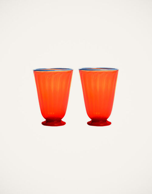 La DoubleJ Rainbow Glasses Set Of 2 Orange GLA0014MUR001ARC0001
