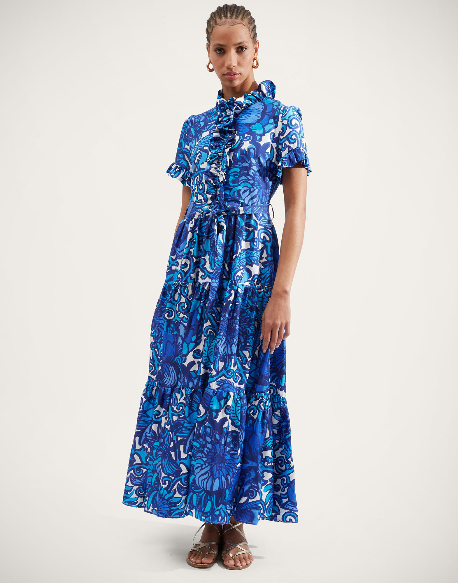 La DoubleJ Long And Sassy Dress Anemone DRE0017SIL001ANE01BU03