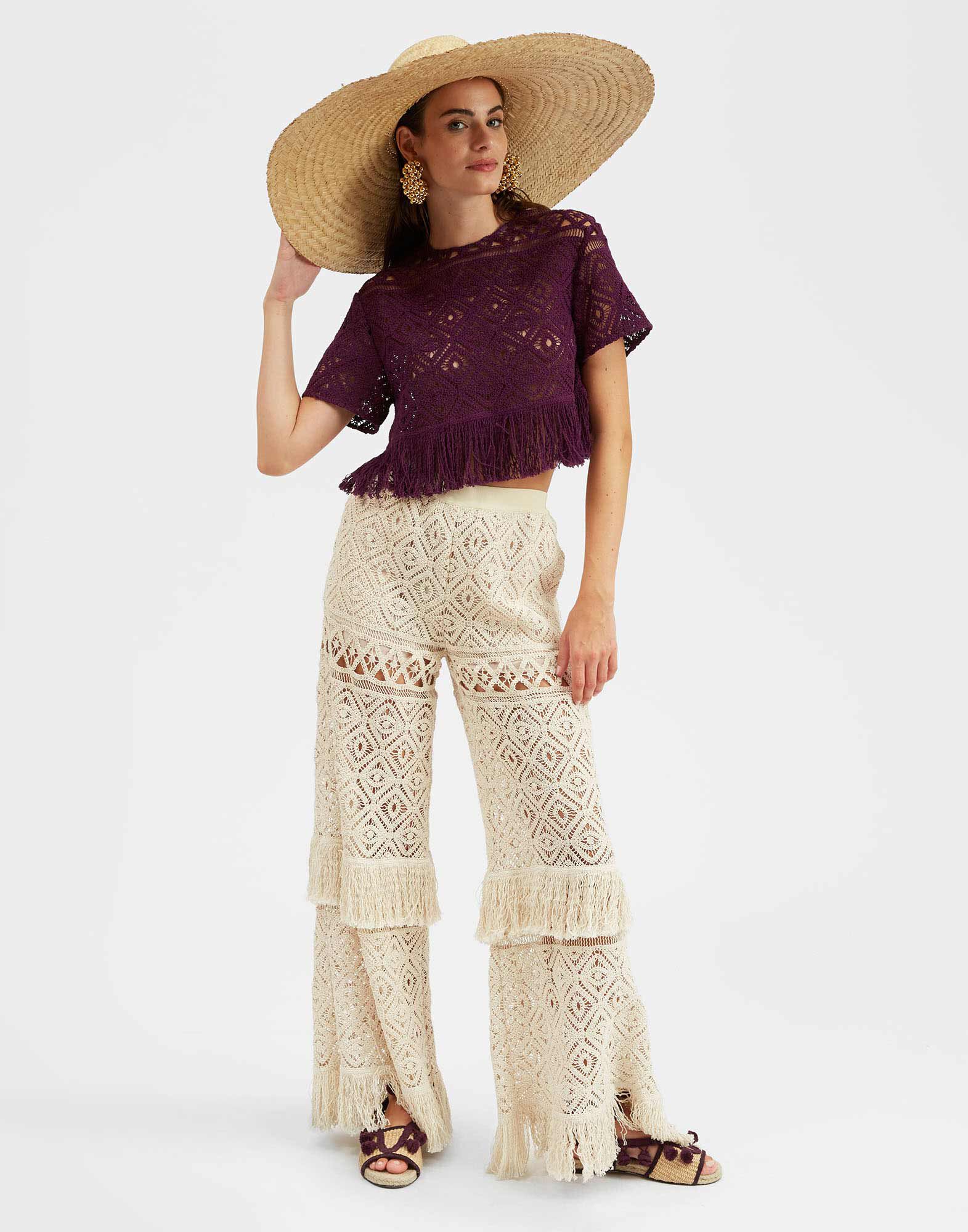 La DoubleJ Lacey La Scala Tee Plaza Purple TSH0043JCQ080PLA03PU01