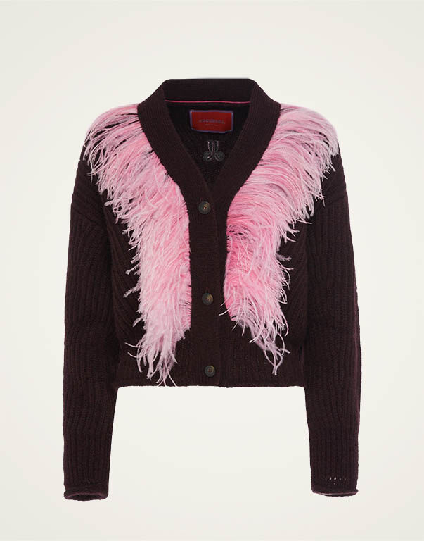 La DoubleJ High Kick Cardigan Bordeaux PUL0175KNI098VA212RE02