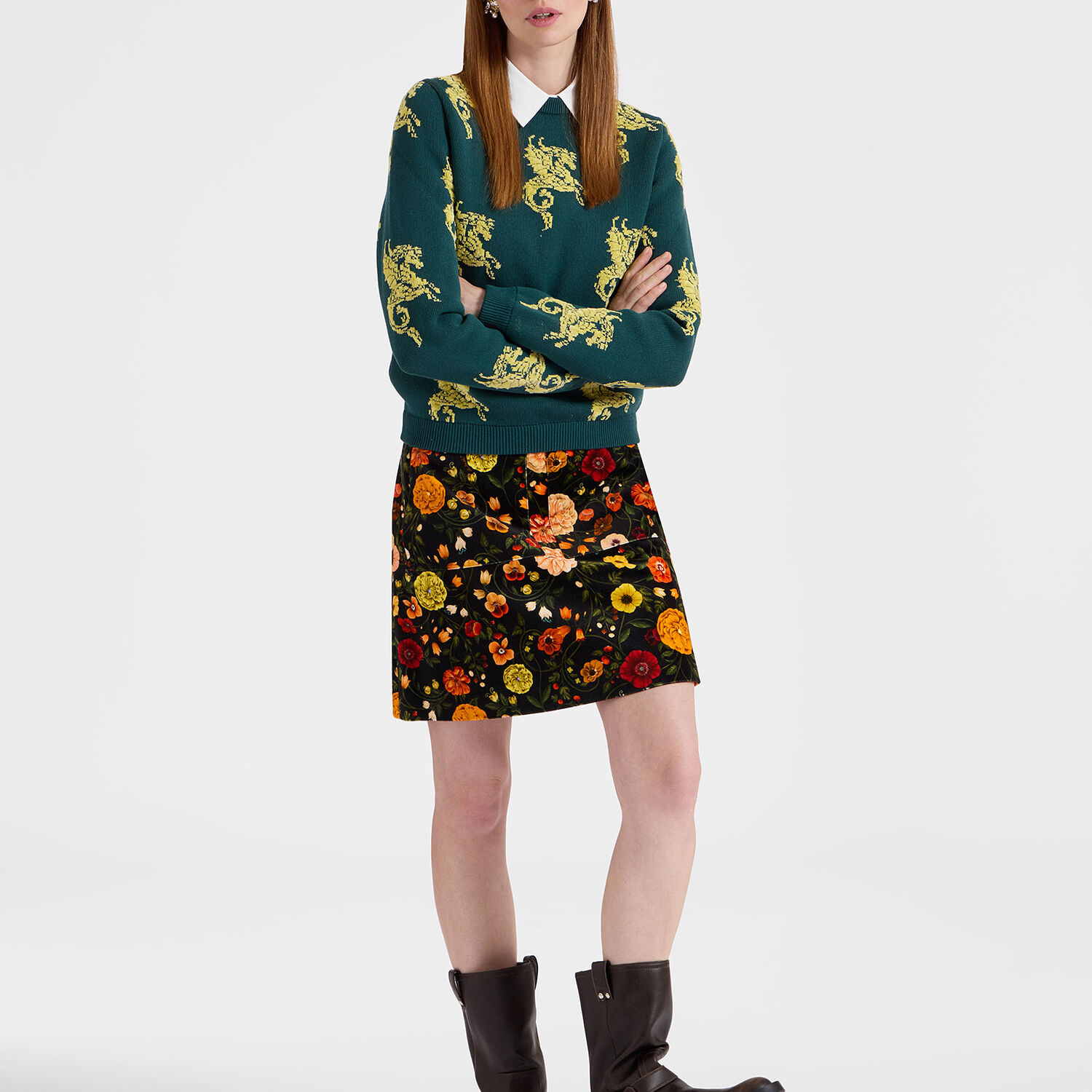 La Doublej Gryphos Sweater In Dark Green