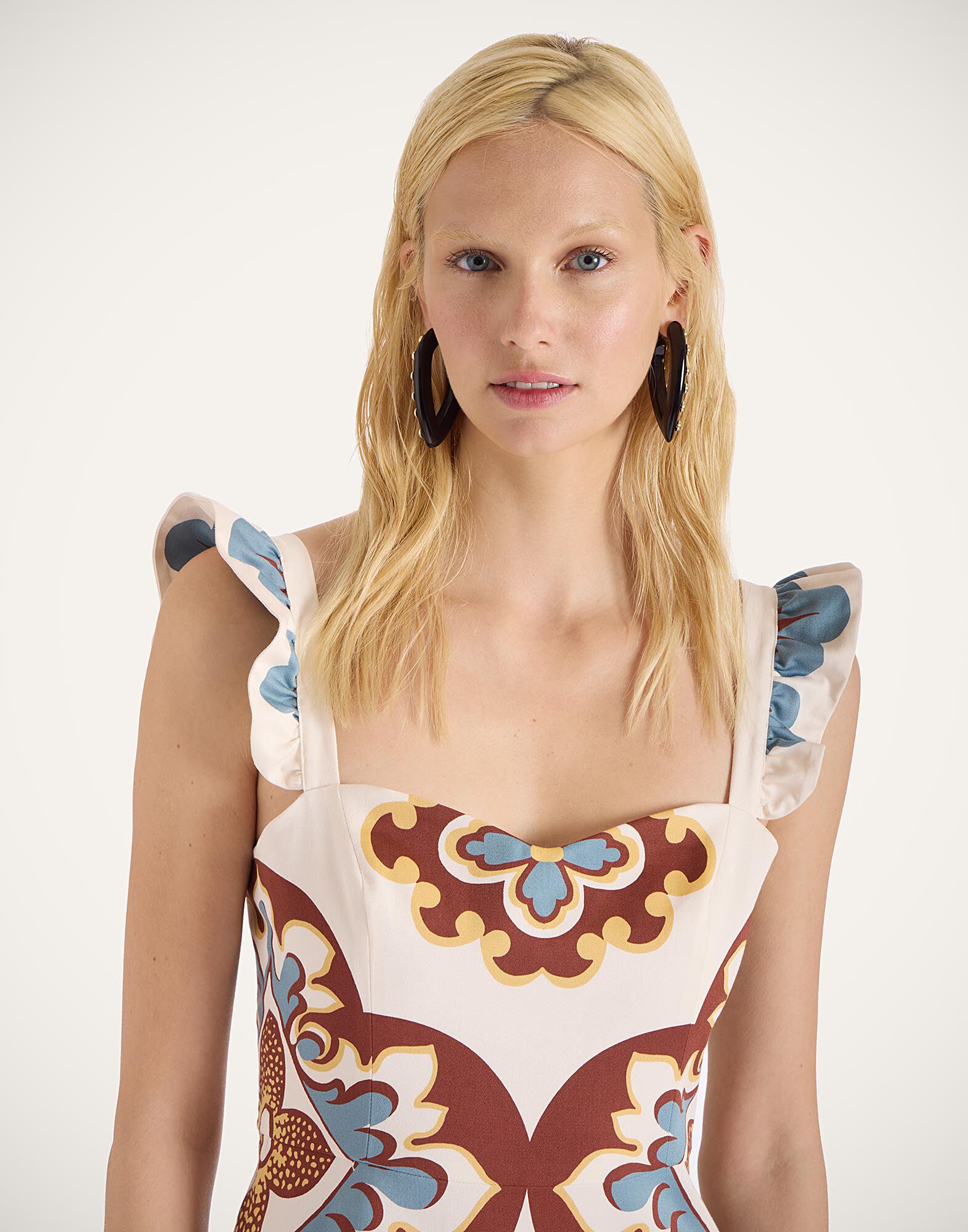 La DoubleJ Gingerbread Dress Palazzo Plac&eacute;e Chocolate DRE0672COT037PAL08BR07