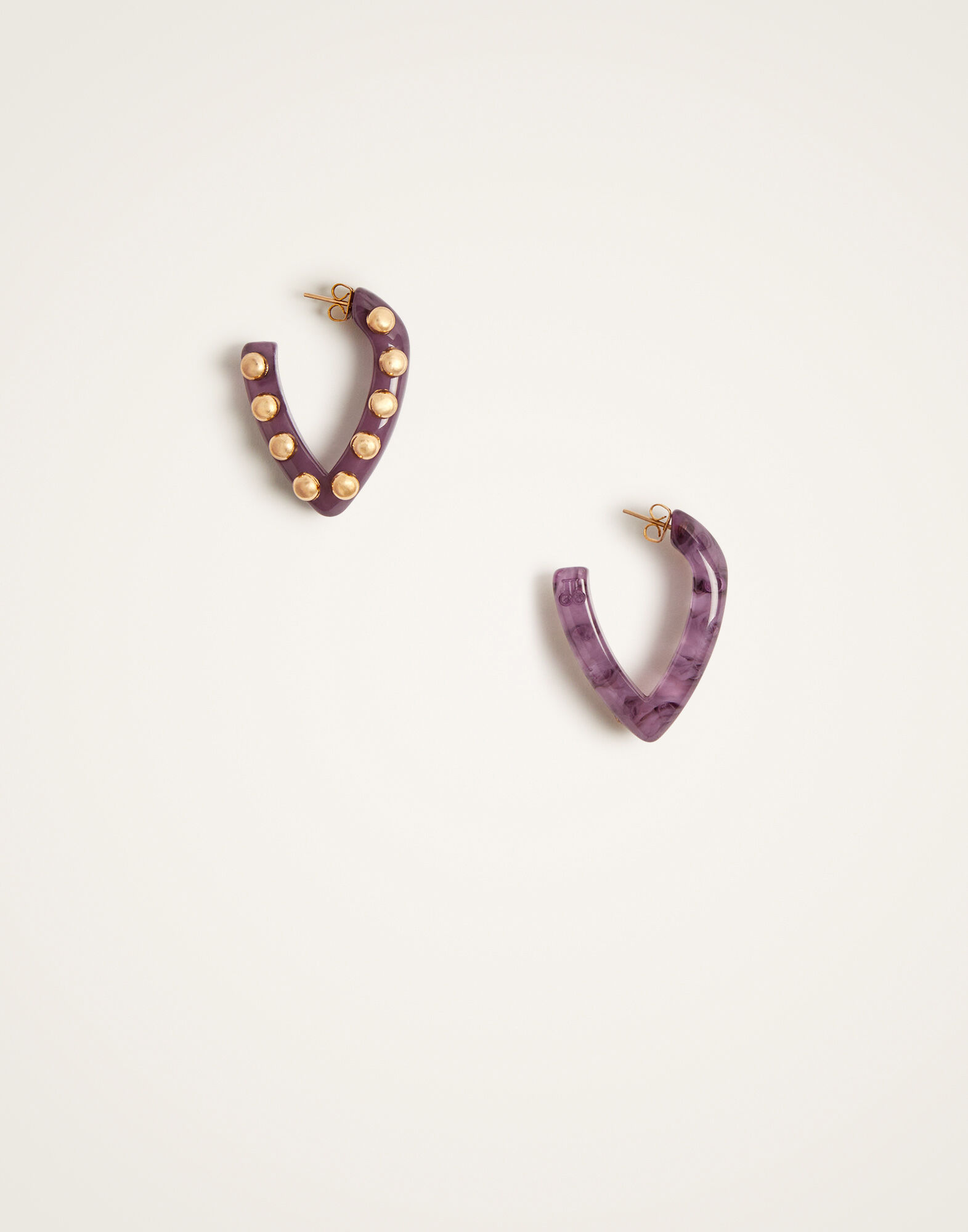 La DoubleJ Dew Earrings Mini Solid Pink EAR0055POL004SOLIDPI01