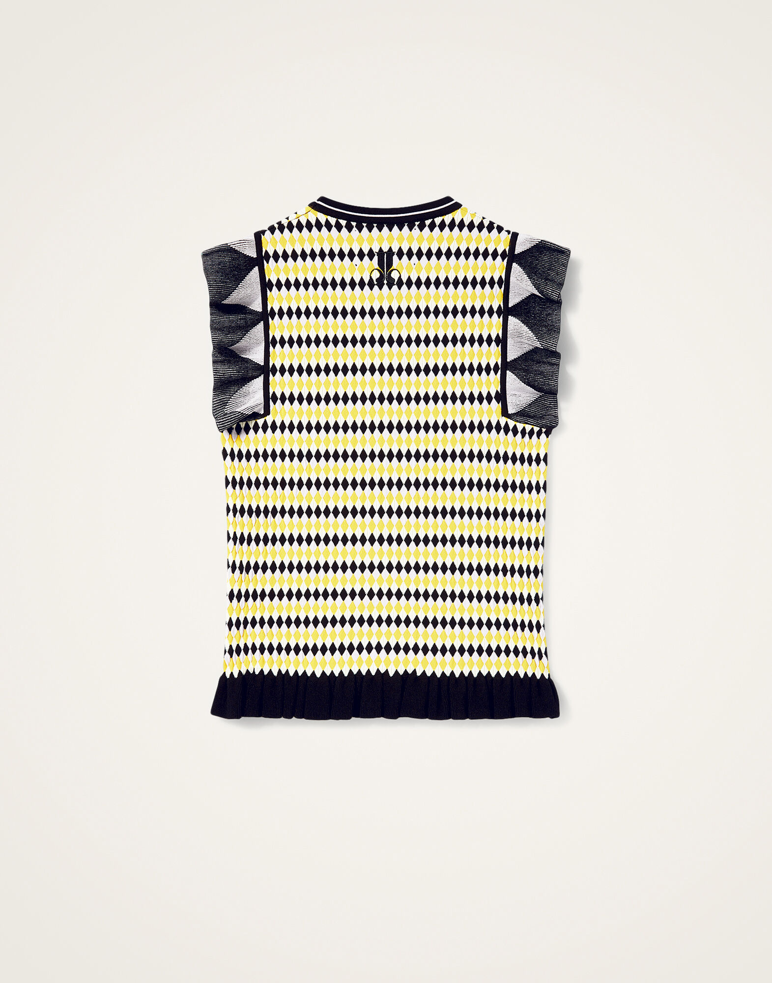 La DoubleJ Checkers Top Multicolor Yellow & Black PUL0267KNI159VA370YE02