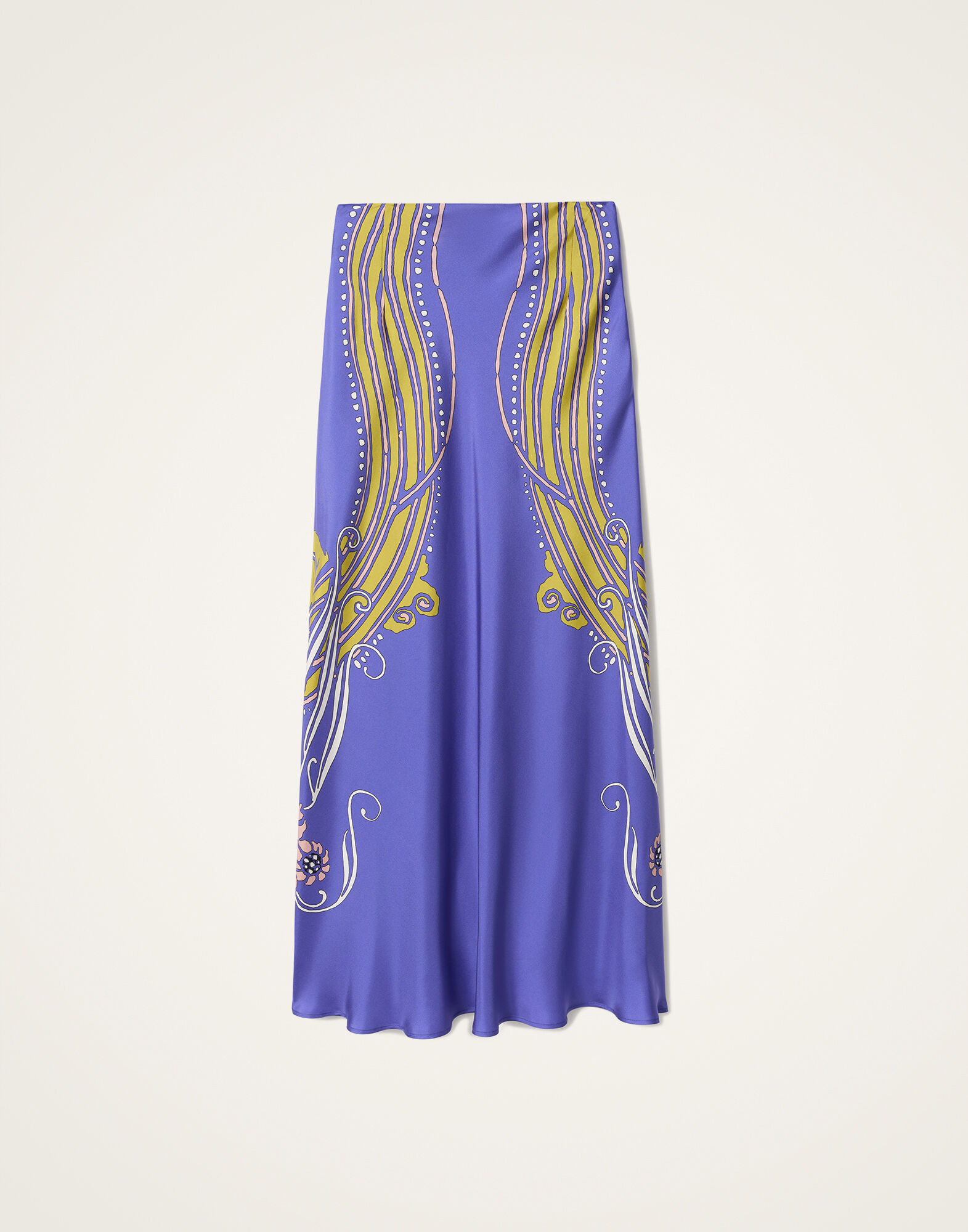 La DoubleJ Sleek Skirt Atlantis Plac&eacute;e Purple SKI0127SIL017ATL03PU01