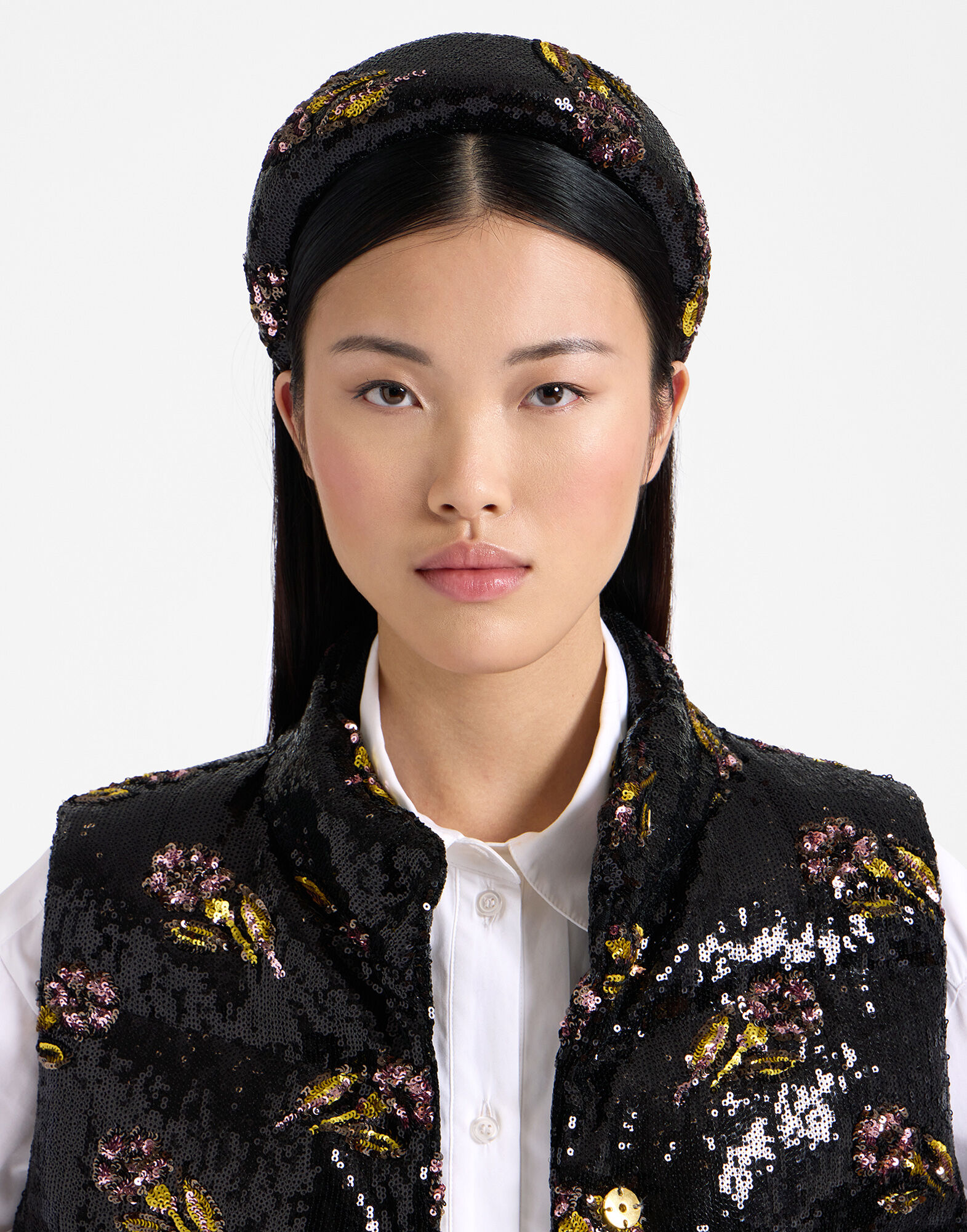 La DoubleJ Medici Headband Mayfair Black HEB0017PAI007MAY02BL01