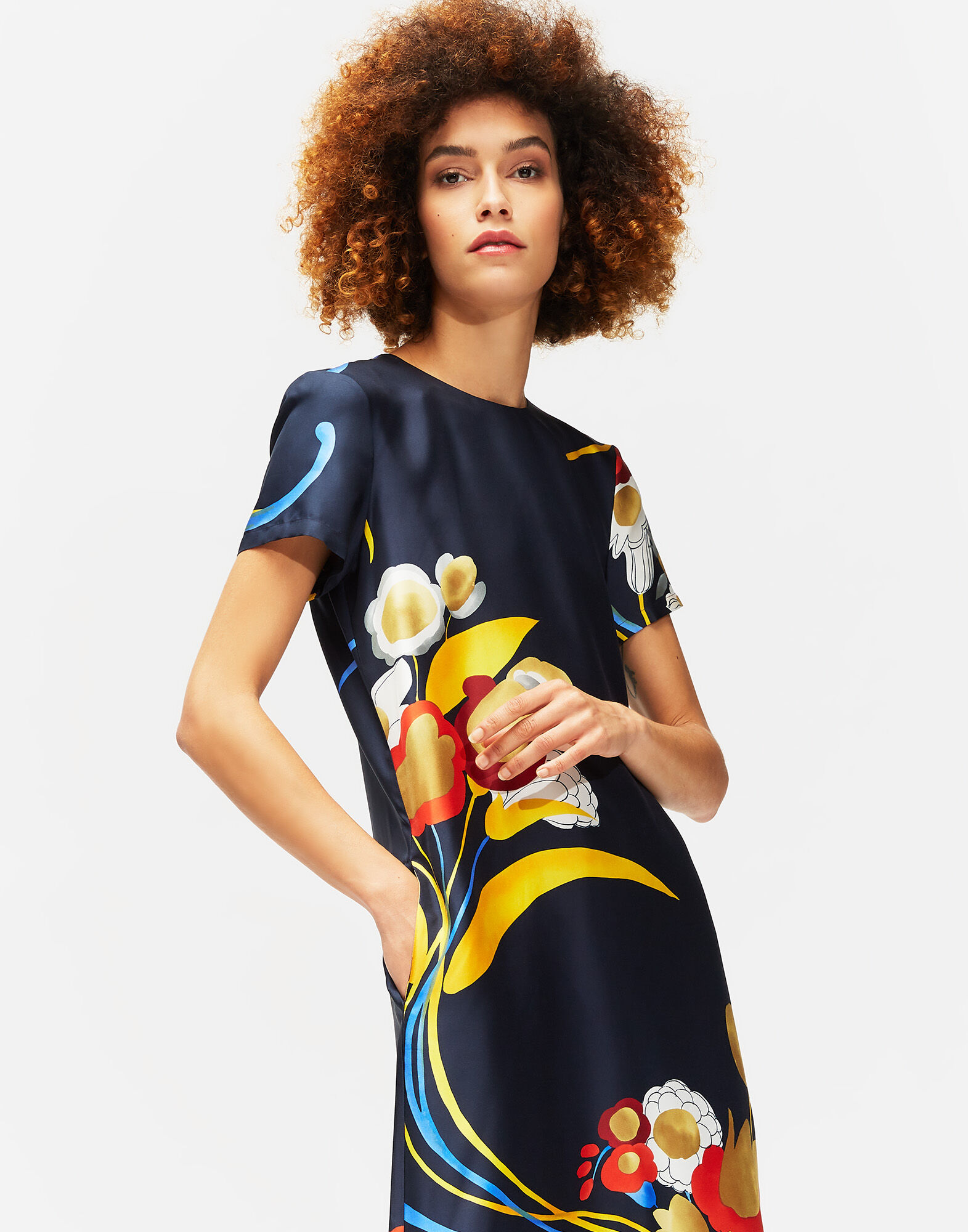 LaDoubleJ Swing Dress Big Mama Flower DRE0001SIL001BIG0001