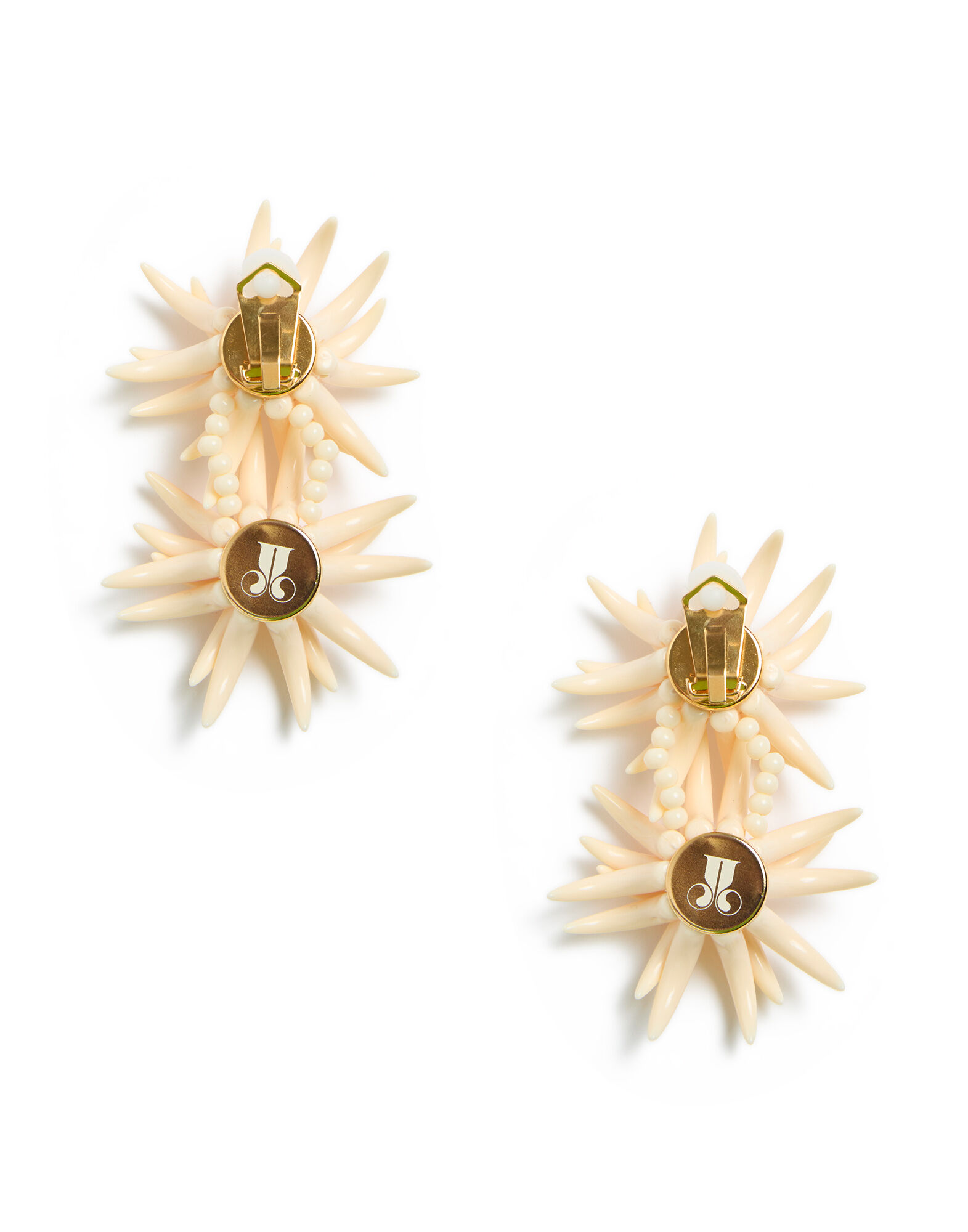 La DoubleJ Primavera Earrings Solid Ivory EAR0043POL008SOLIDWH04