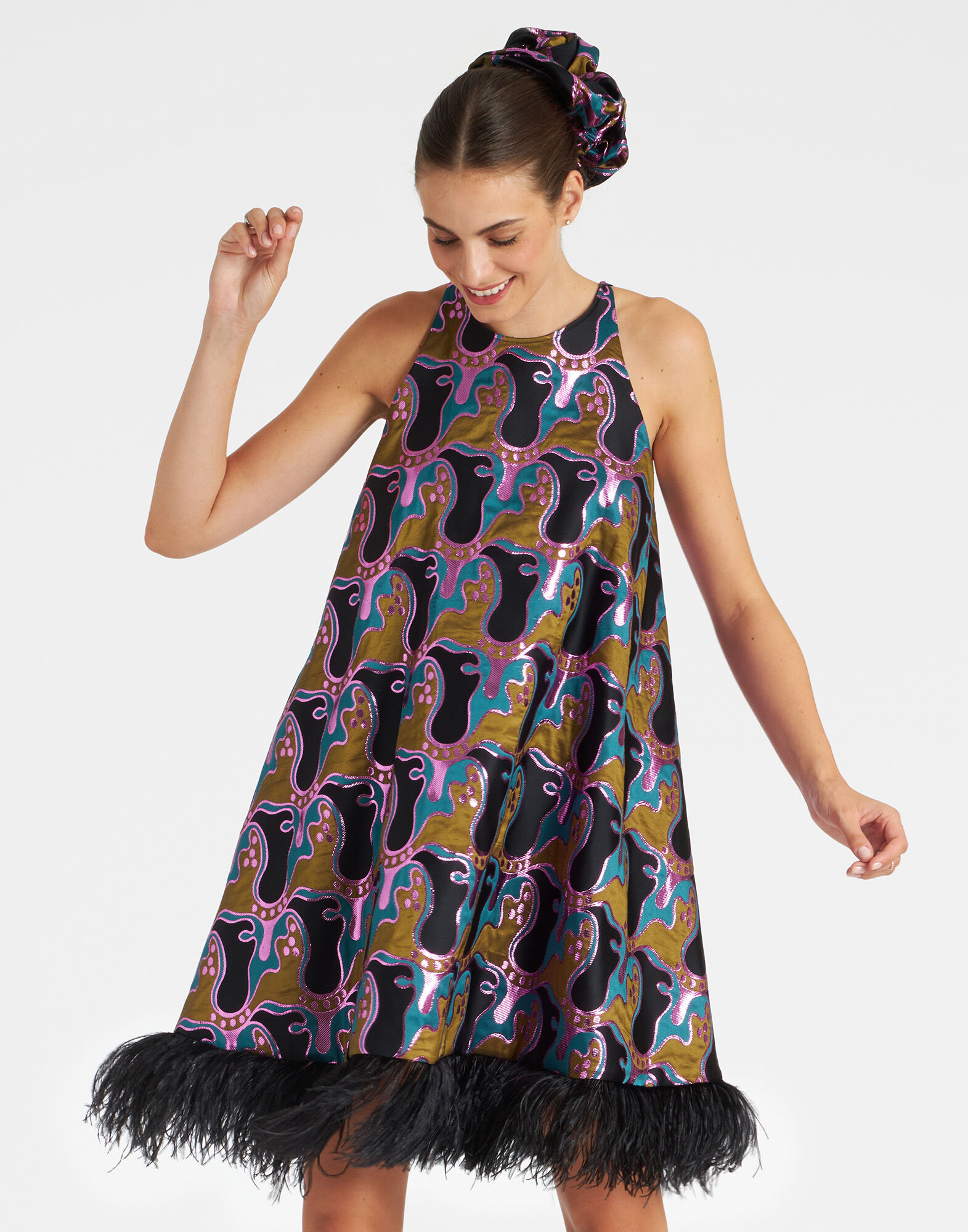 La DoubleJ La Fenice Mini Dress Spritz Blue Petrol DRE0623JCQ040SPR03BU05