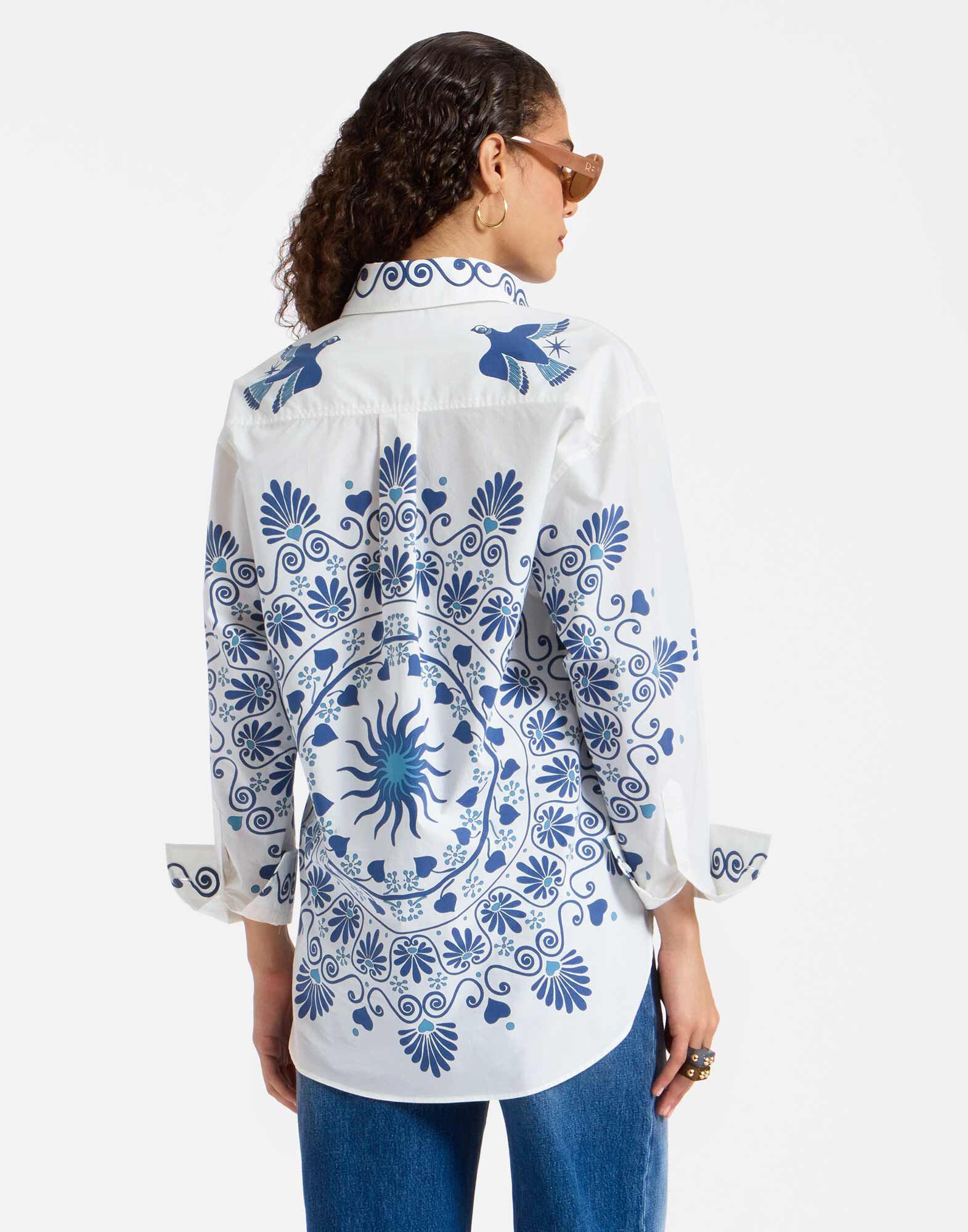 La DoubleJ Better Than Your Boyfriend's Shirt Olympus Plac&eacute;e Cream SHI0092COT015OLY01WH03