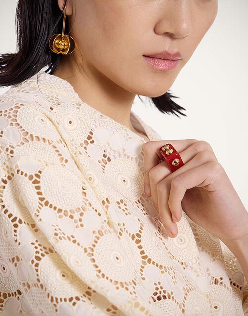 La DoubleJ Nefertiti Ring Solid Burgundy RIN0004POL005SOLIDRE02