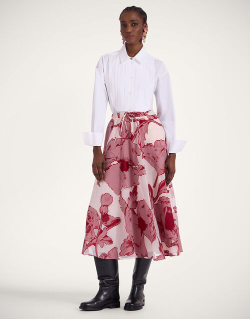 La DoubleJ Drawstring Skirt Sylph Fil Coupé Pink SKI0098FCP007SYL02PI01