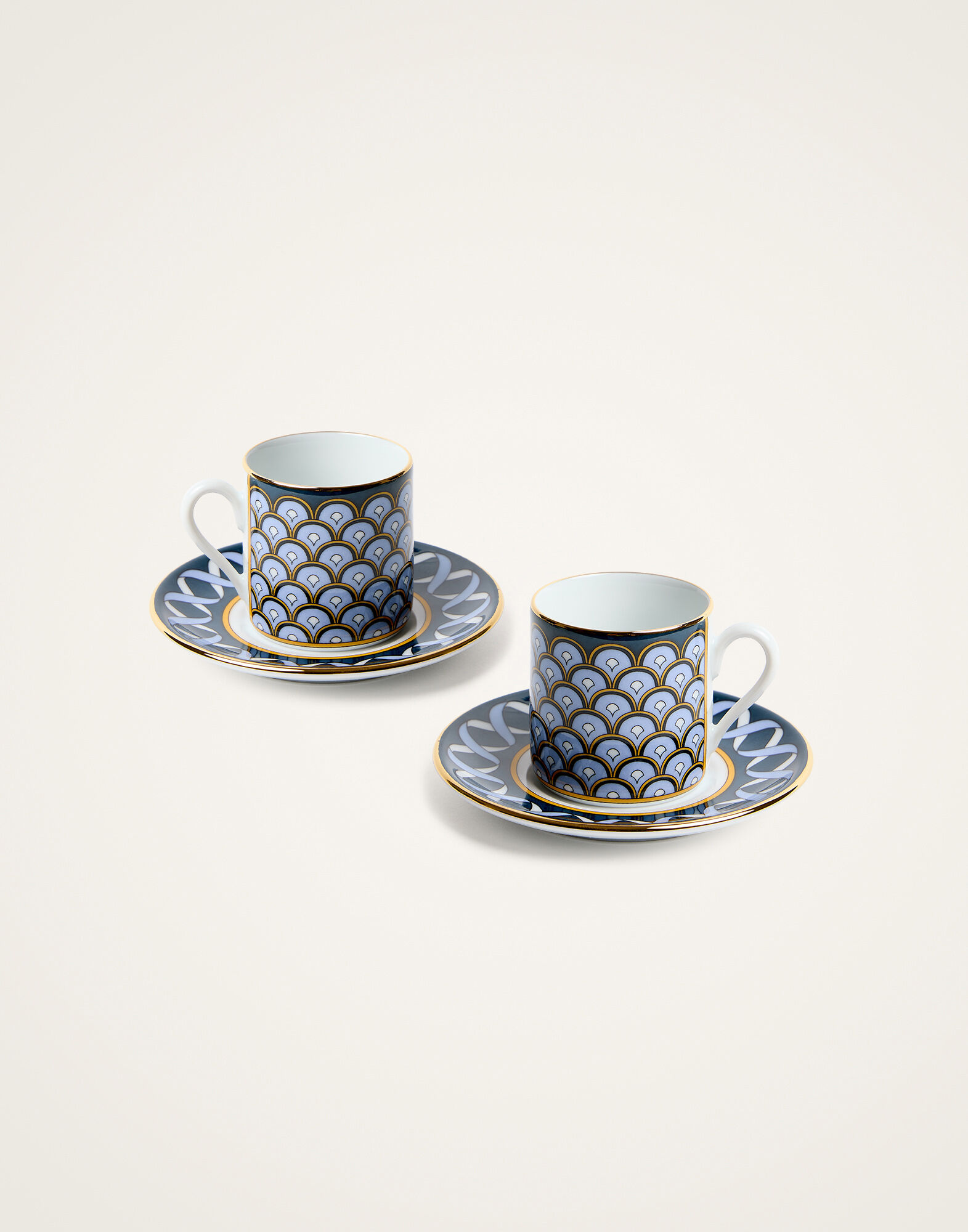 La DoubleJ Impero Espresso Cup Set Of 2 Odysseus Midnight Blue CUP0011CER001ODY01BU04