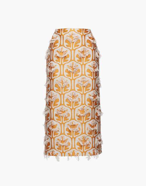 La DoubleJ Pencil Skirt Grove Ocra/Ghiaccio SKI0011JCQ043GRV02OR06