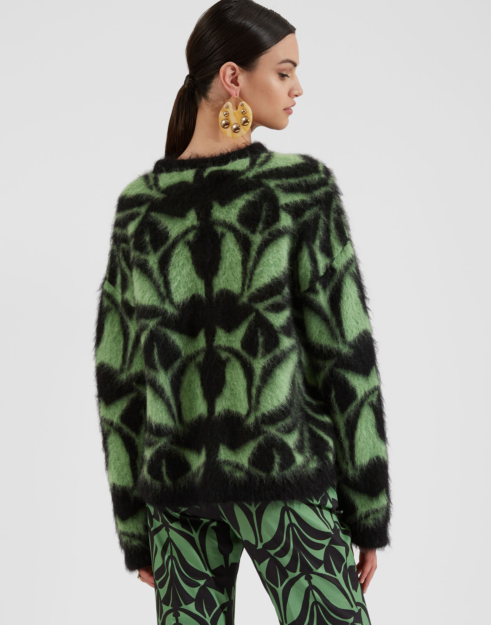 La DoubleJ Camden Jumper Green & Black PUL0165KNI090VA193BL01