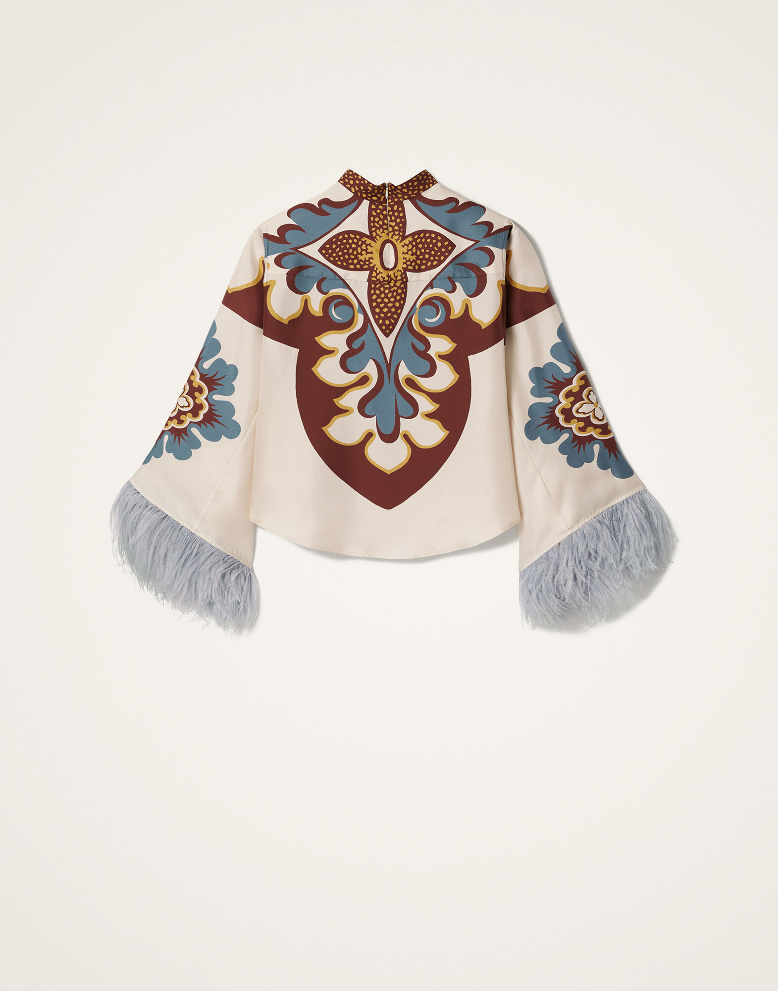 La DoubleJ Make An Exit Top Palazzo Plac&eacute;e Chocolate TOP0141SIL006PAL08BR07