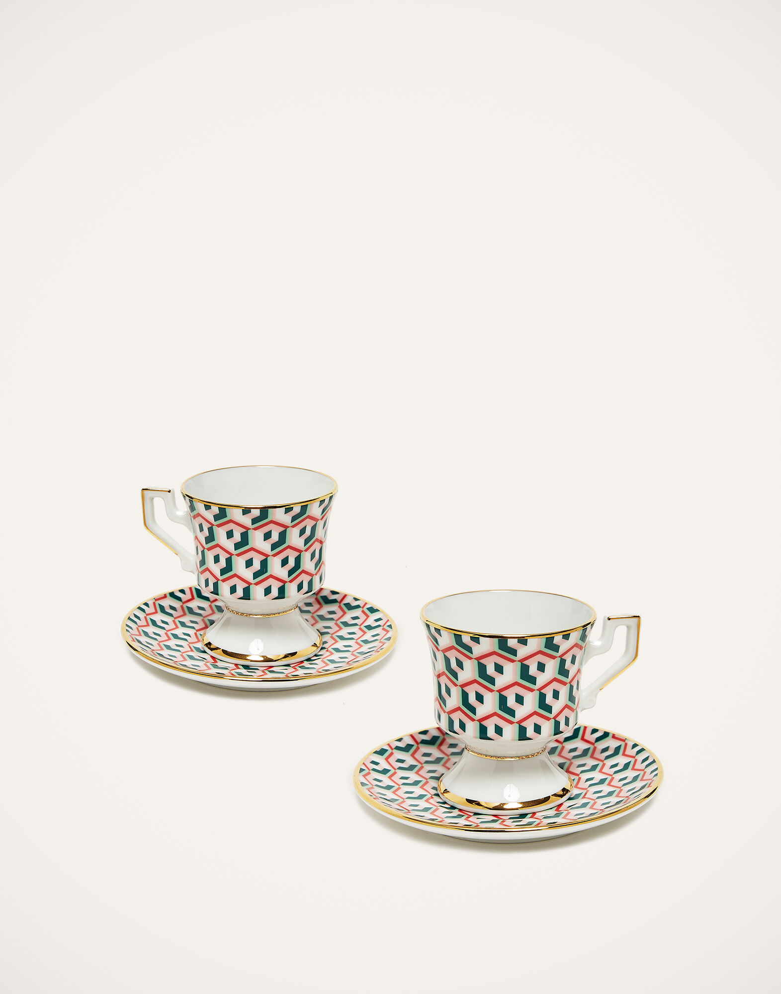 La DoubleJ Espresso Cup & Saucer Set of 2 Cubi Lilla DIS0007CER001CUB0008
