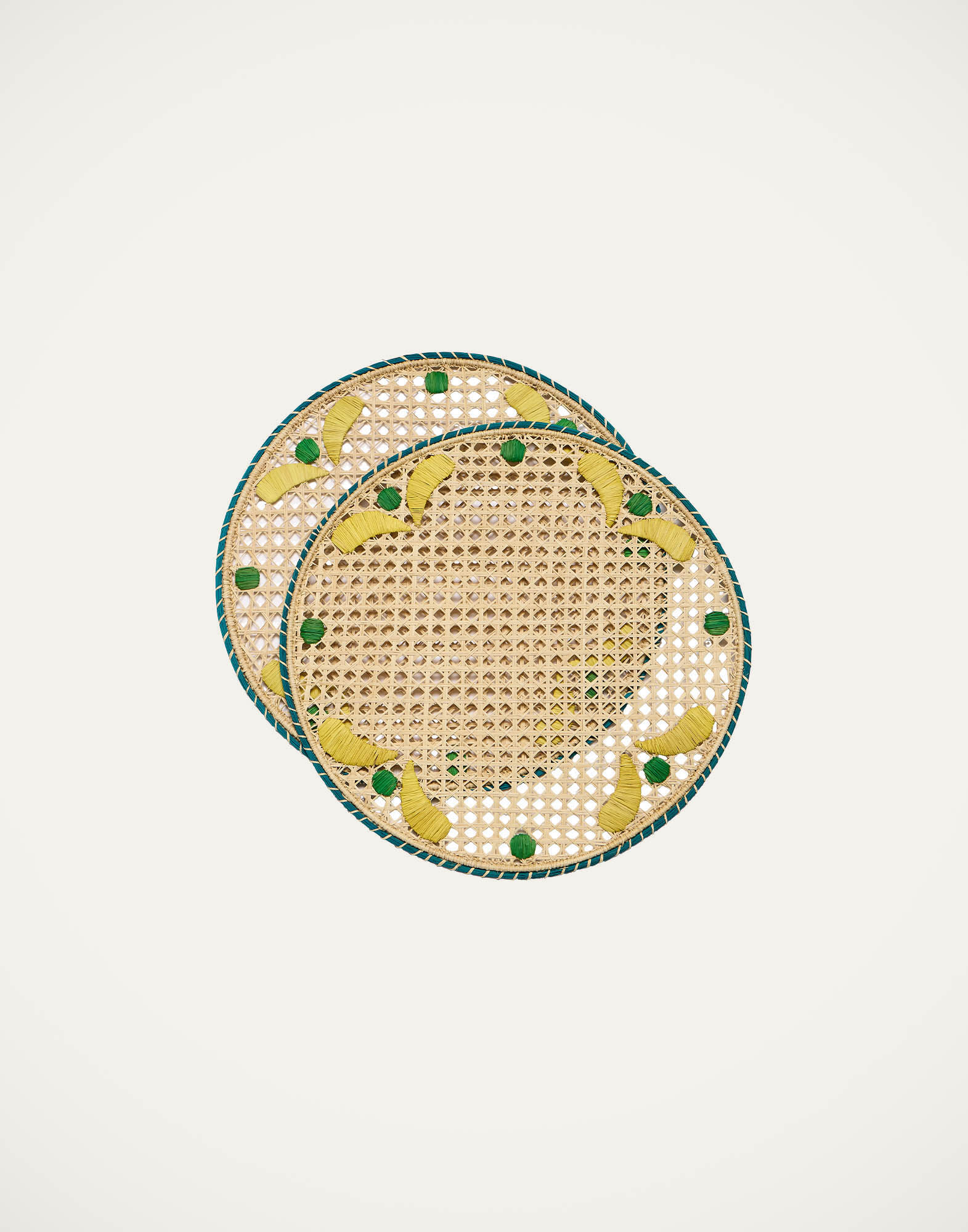 La DoubleJ Raffia Placemats Set Of 2 Capri Yellow TBM0011RAF007CAP0003