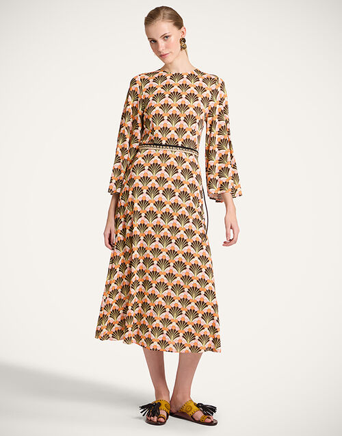 La DoubleJ Sorella Dress Florette Fan Brown DRE0179JER027FLF02BR02