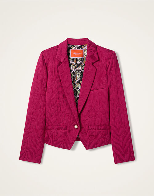 La DoubleJ Luckycharm Jacket Animalier Raspberry JAC0199JCQ118ANI02RE04