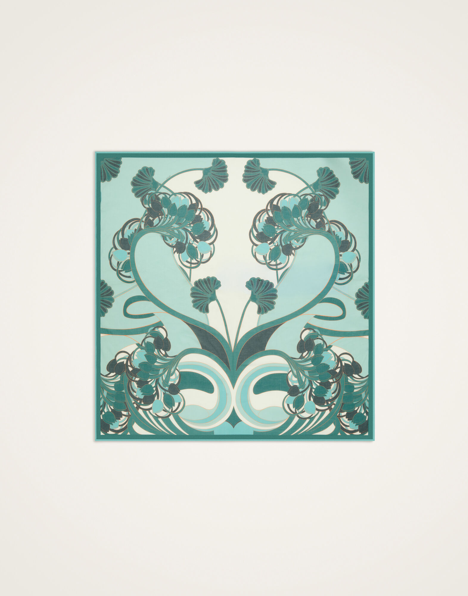 La DoubleJ Pareo Blooming Tulip Plac&eacute;e Dark Green SCA0051COT021BTU01GR03