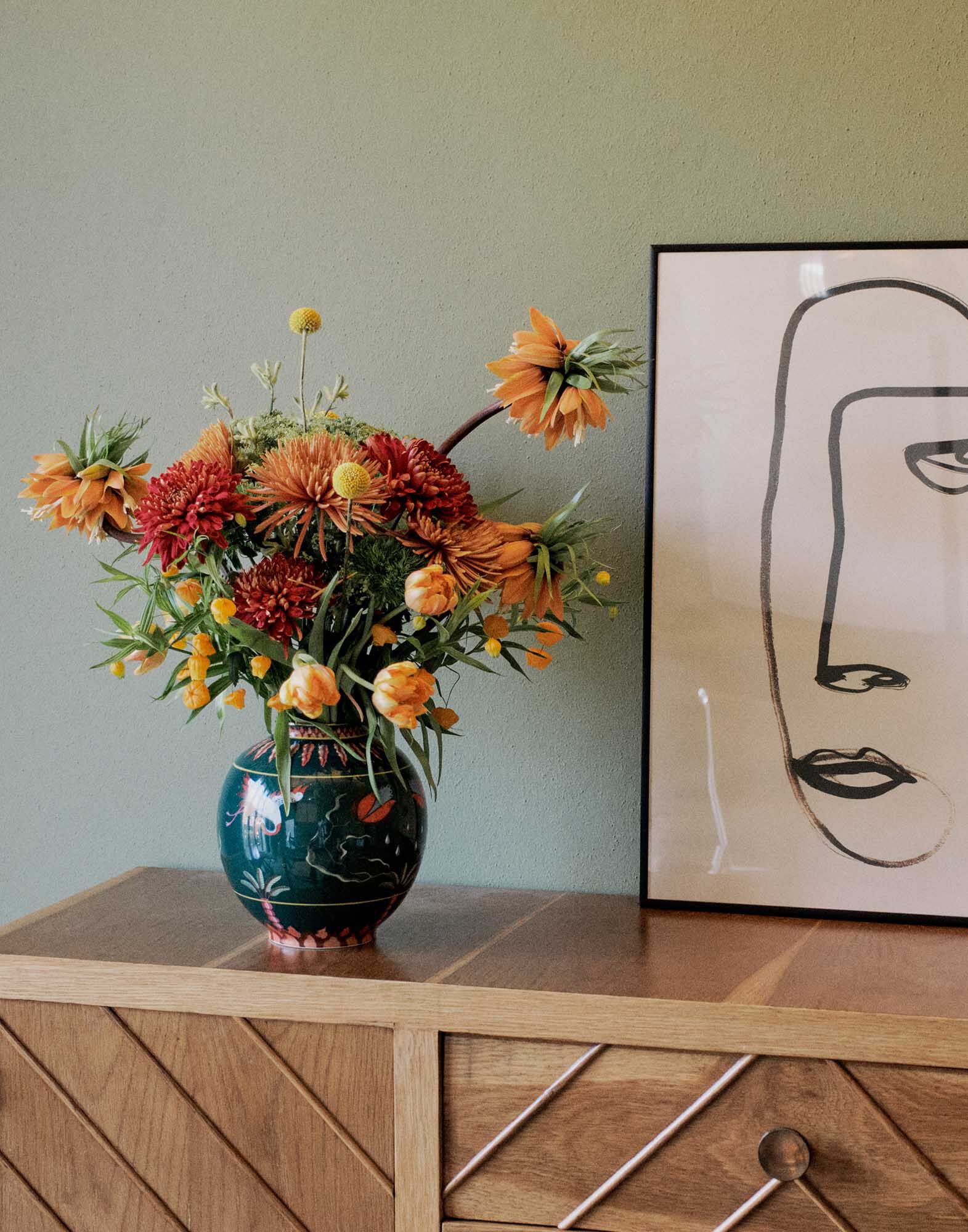 La DoubleJ Bubble Vase Spirit Stork VAS0003CER001HLE0009