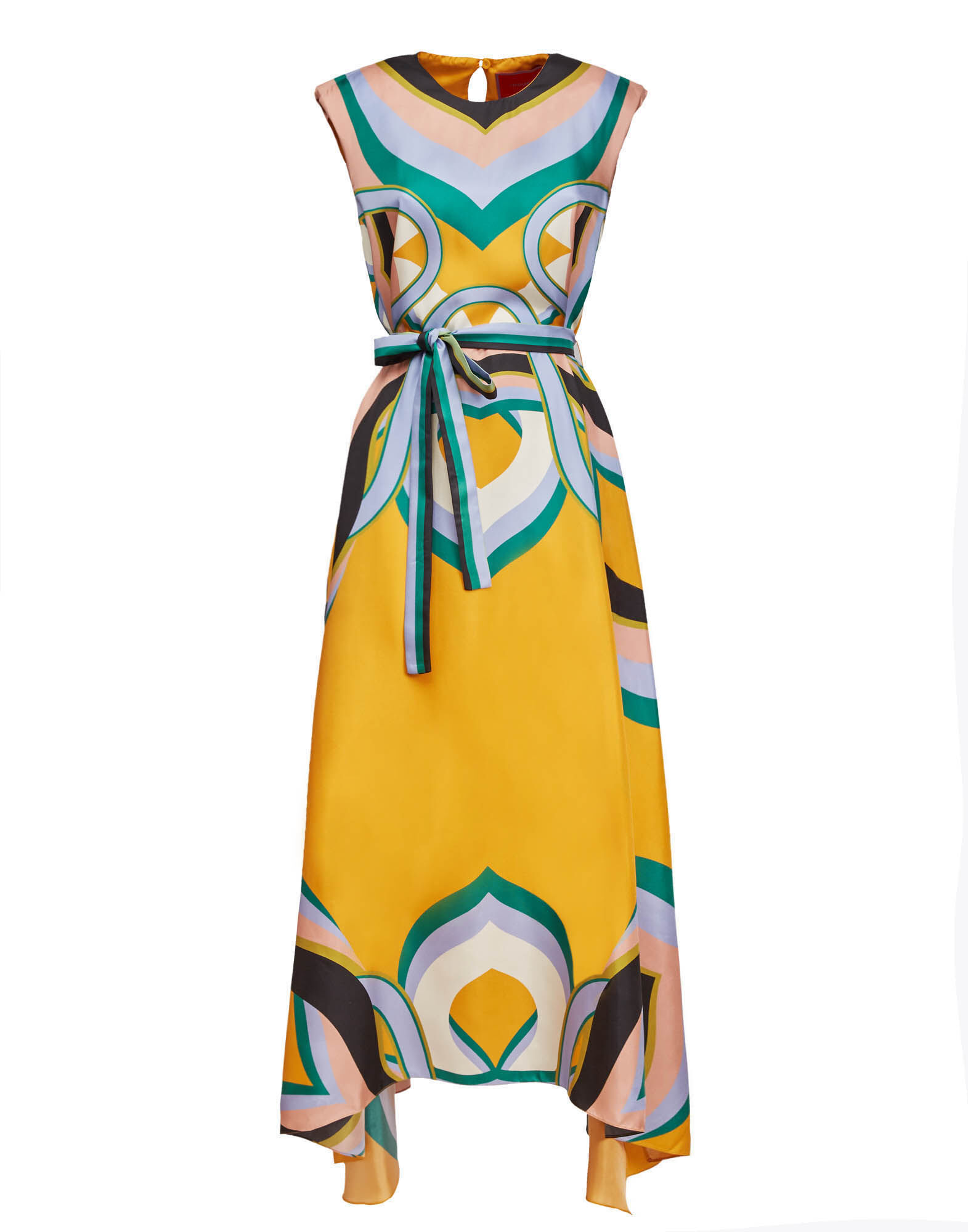 La DoubleJ San Carlo Dress Macro Plates Placed Arancio DRE0495SIL006MCP03OR02