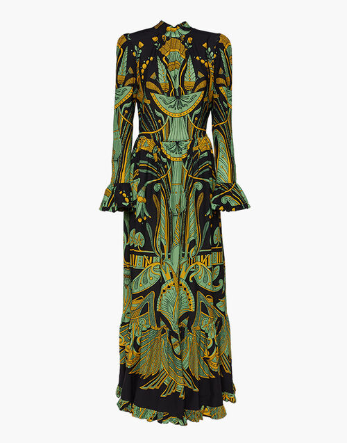 La DoubleJ Visconti Dress The Nile Plac&eacute;e Black DRE0041VIS001NIL01BL01