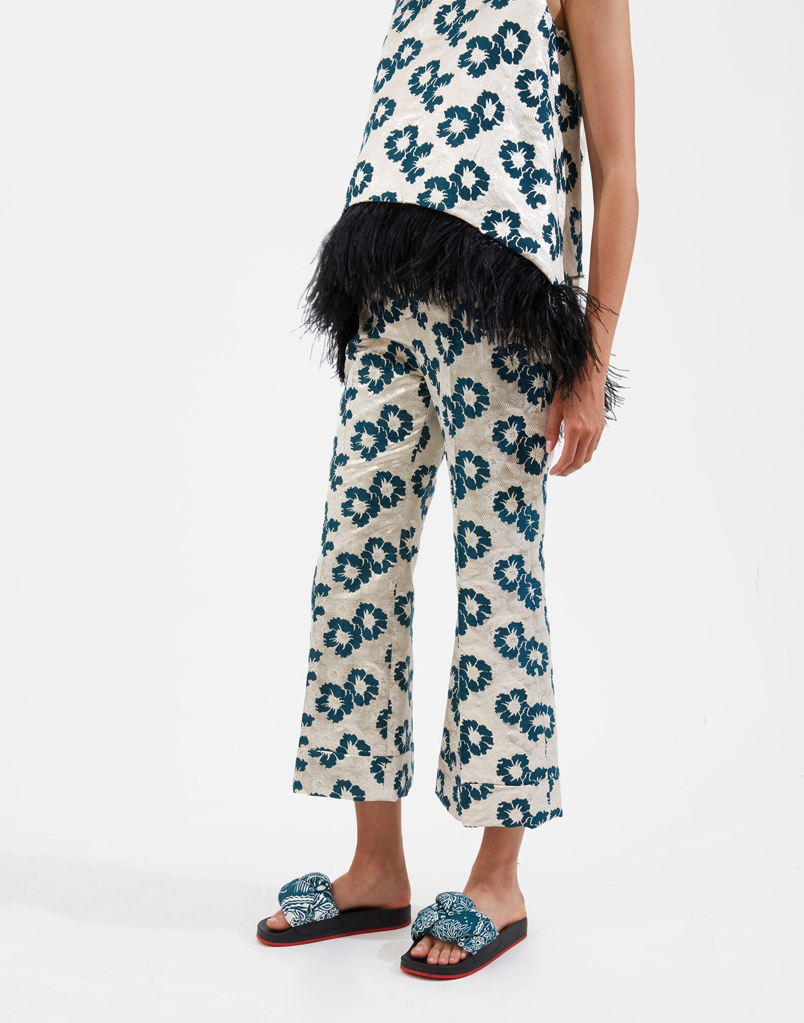 La DoubleJ Hendrix Pants Pansy Party Jacquard TRO0014JAC027PAN0003