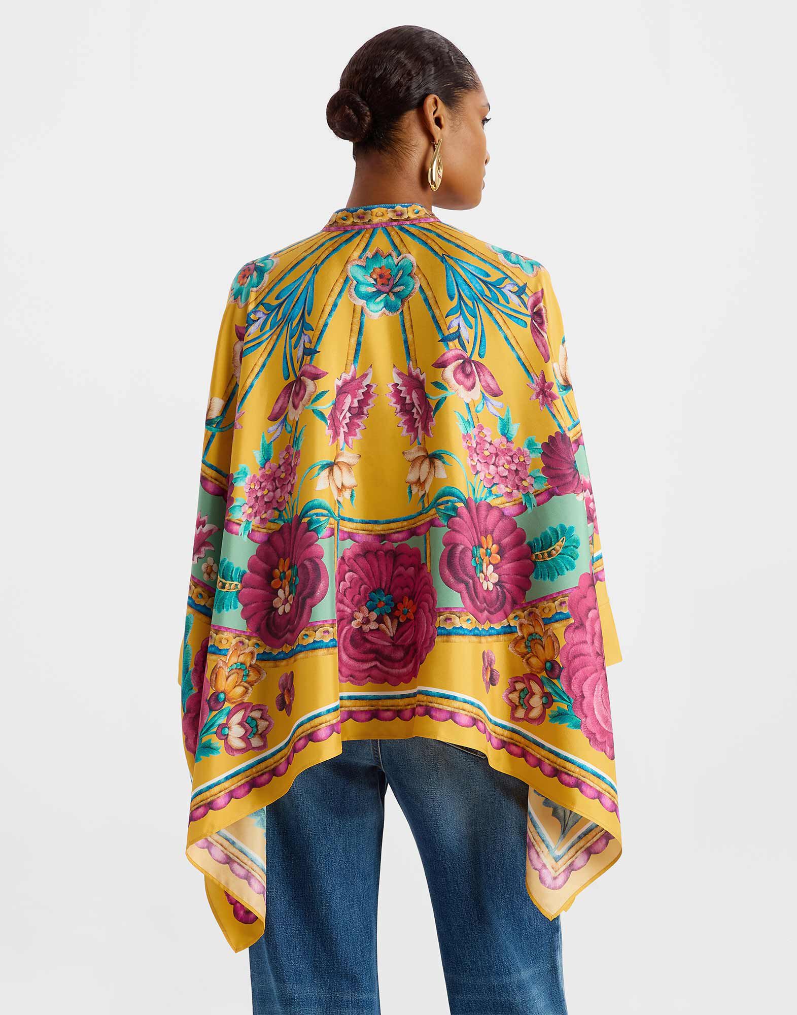 La DoubleJ Foulard Shirt Zodiac Plac&eacute;e Marigold SHI0059SIL006ZOD01OR05