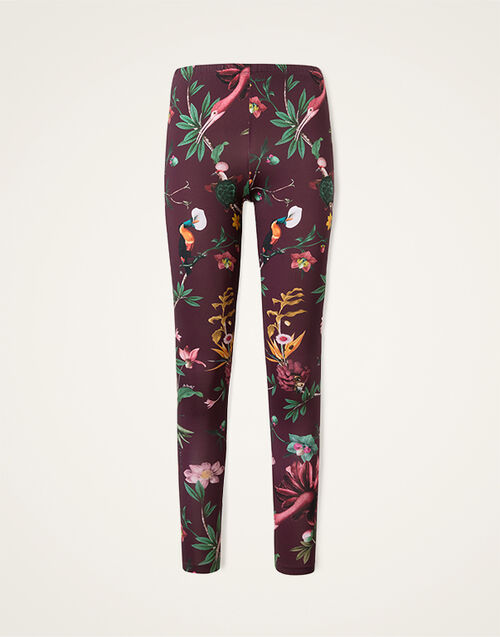 La DoubleJ Leggings Zooflora Burgundy TRO0013JER005ZOF02RE02