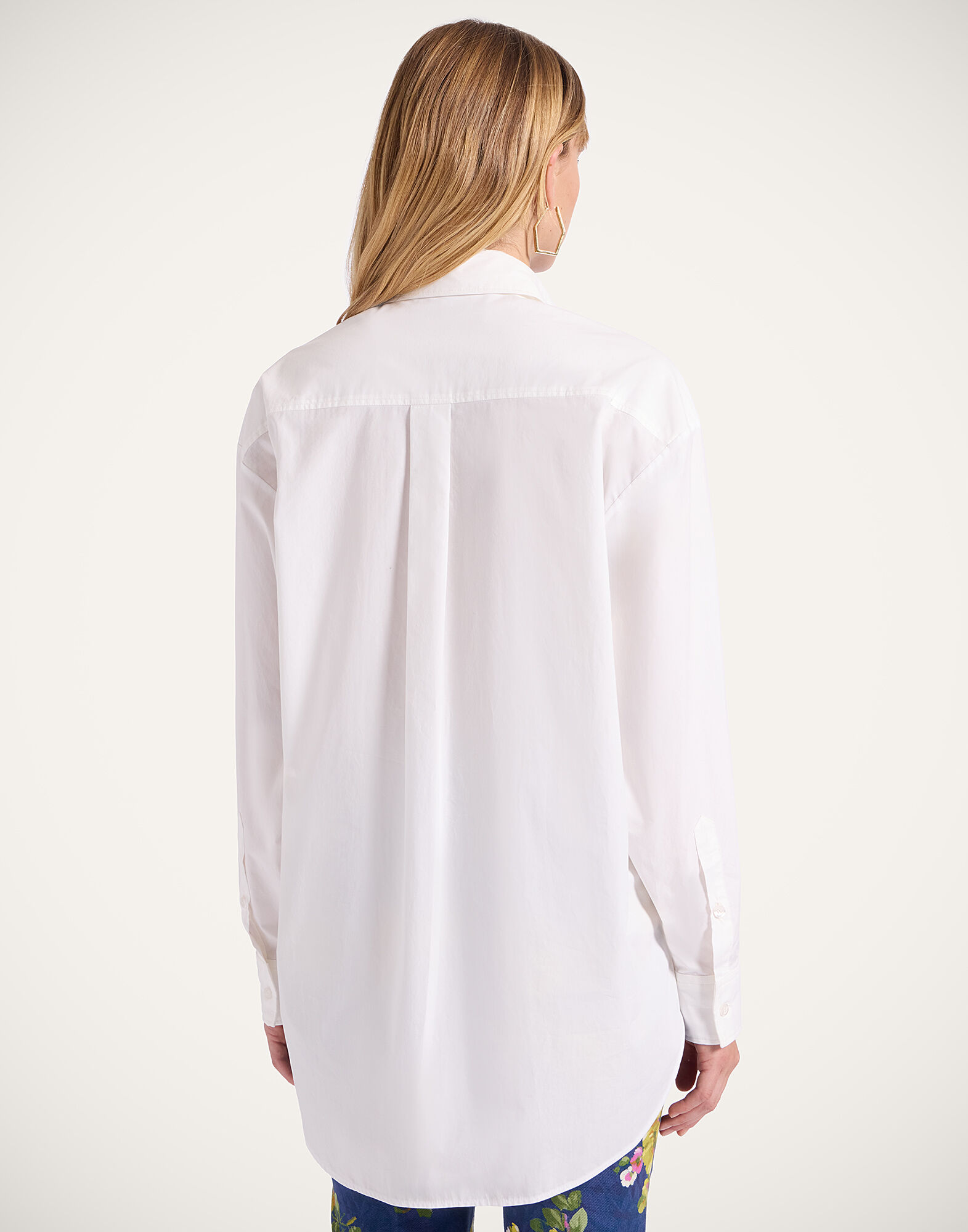 La DoubleJ Lacey Better Than Your Boyfriend's Shirt Solid Ivory SHI0100EMB035SOLIDWH04