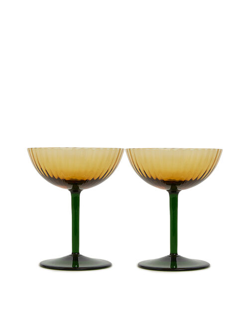 La DoubleJ Champagne Coupe Set of 2 Giallo GLA0012MUR001YEL0004
