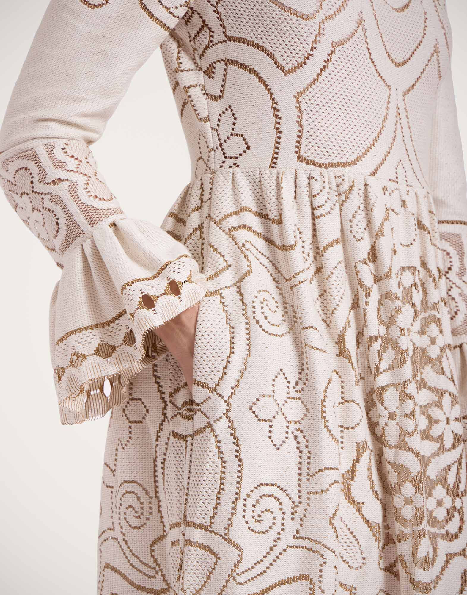 La DoubleJ Lacey Visconti Dress Solid White Smoke DRE0633EMB006SOLIDWH02