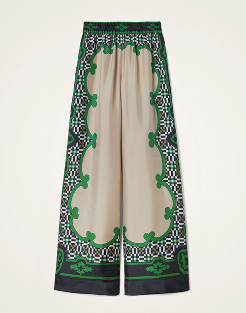 La DoubleJ Palazzo Pants Mariposa Plac&eacute;e Green TRO0026SIL006MAR07GR02