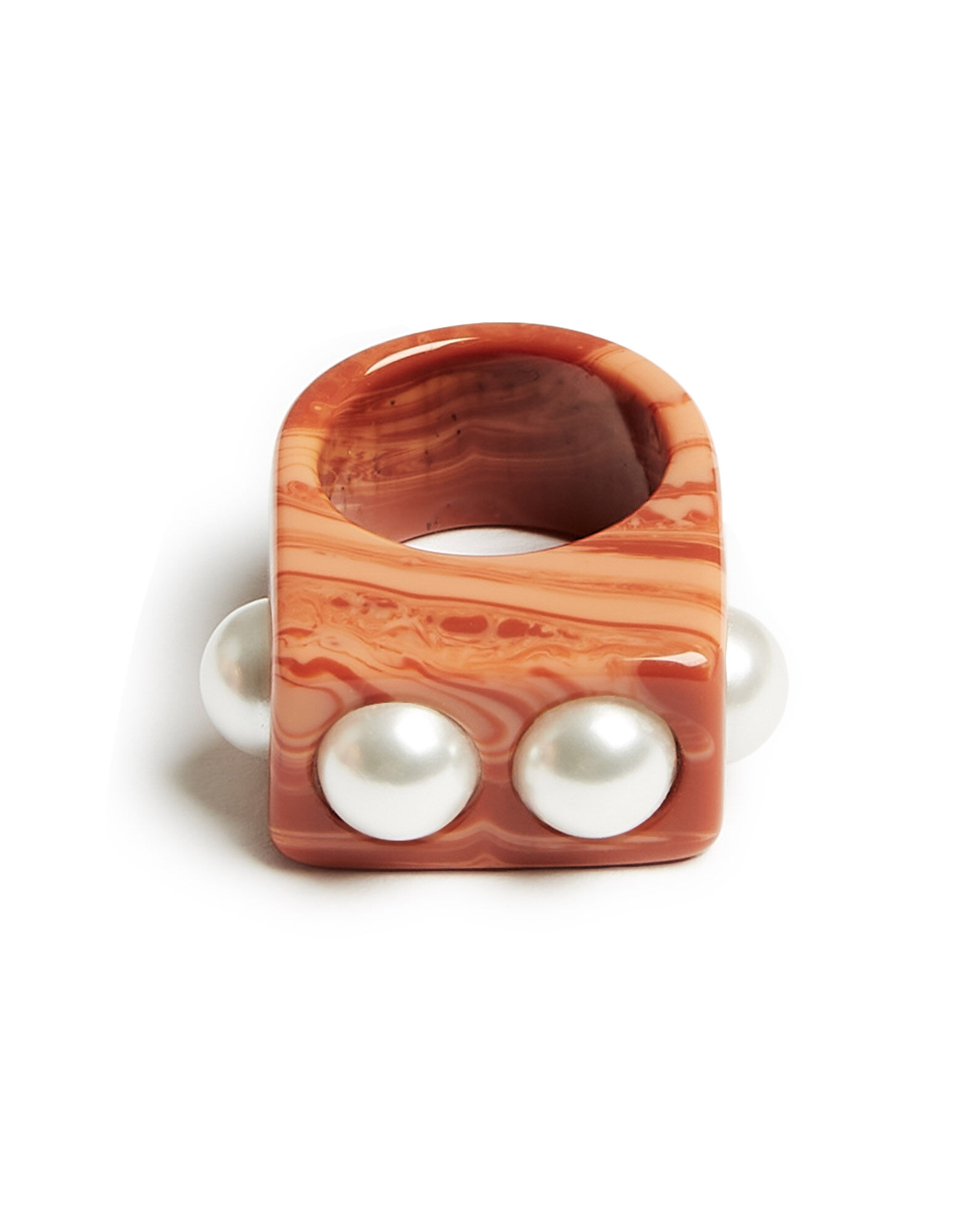 La DoubleJ Nefertiti Ring Solid Pink RIN0007POL007SOLIDPI01