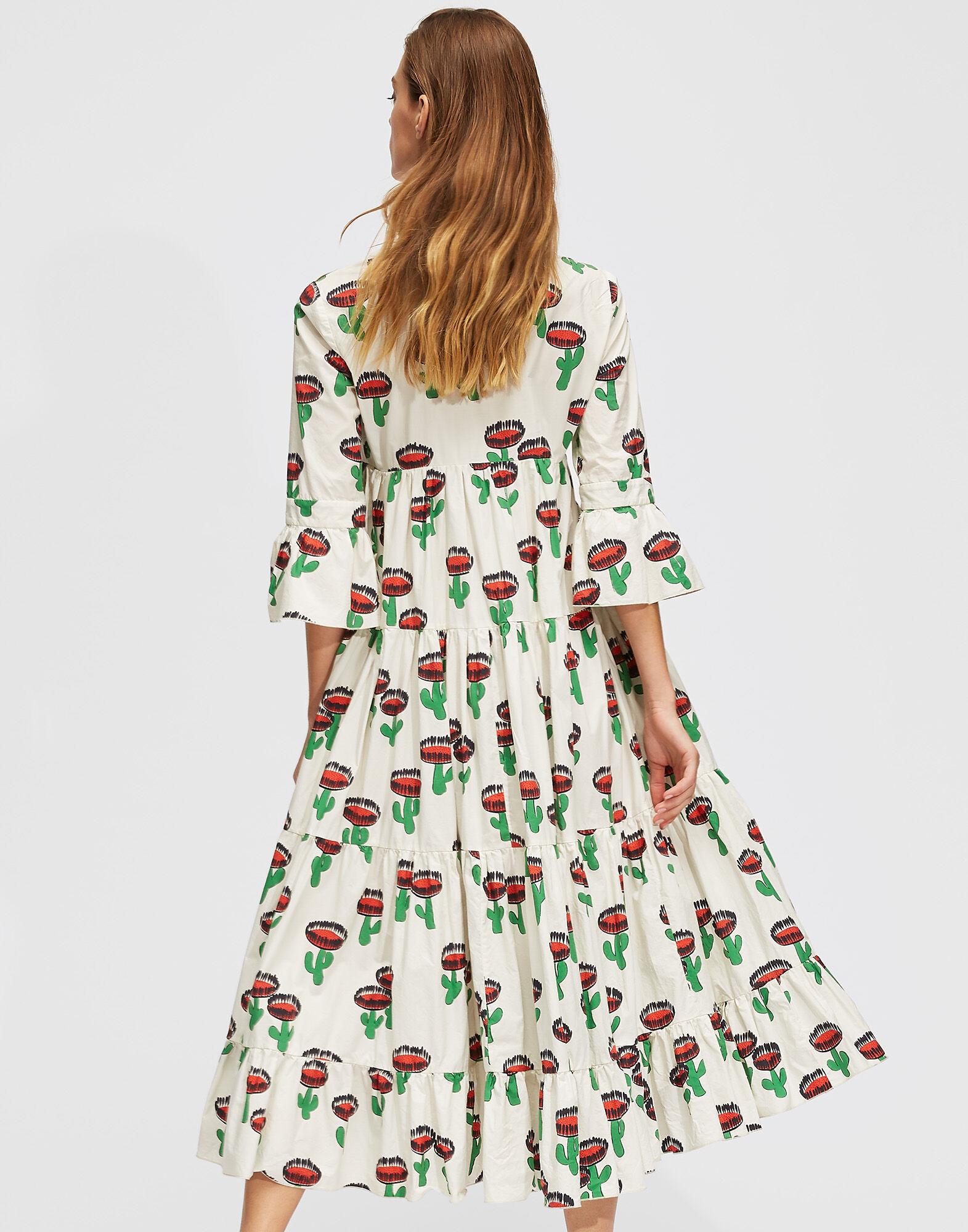 LaDoubleJ Jennifer Jane Dress Chirpy Cactus DRE0114COT001CHI0001