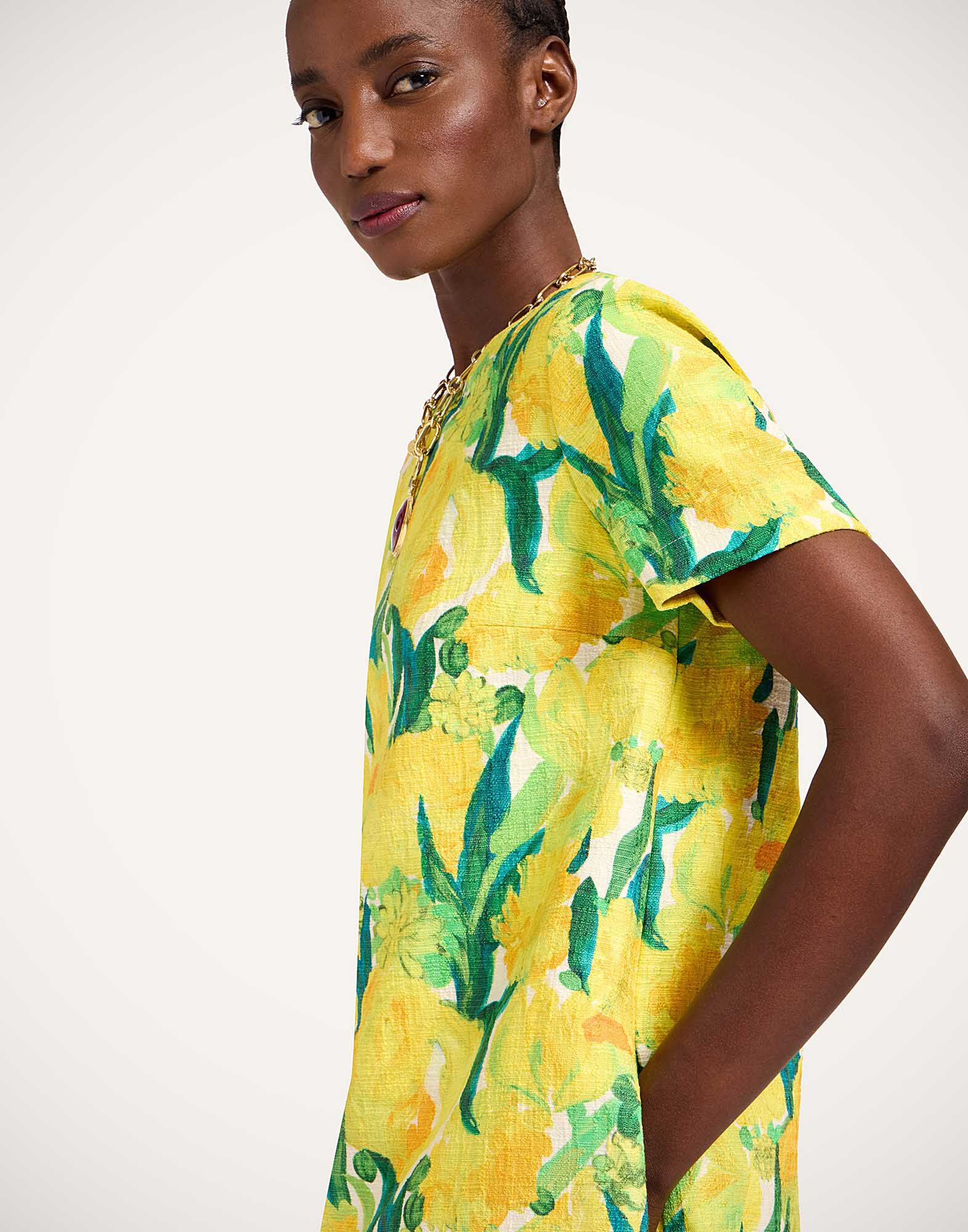 La DoubleJ Mini Swing Dress Zesty Yellow DRE0658COT005ZES01YE02