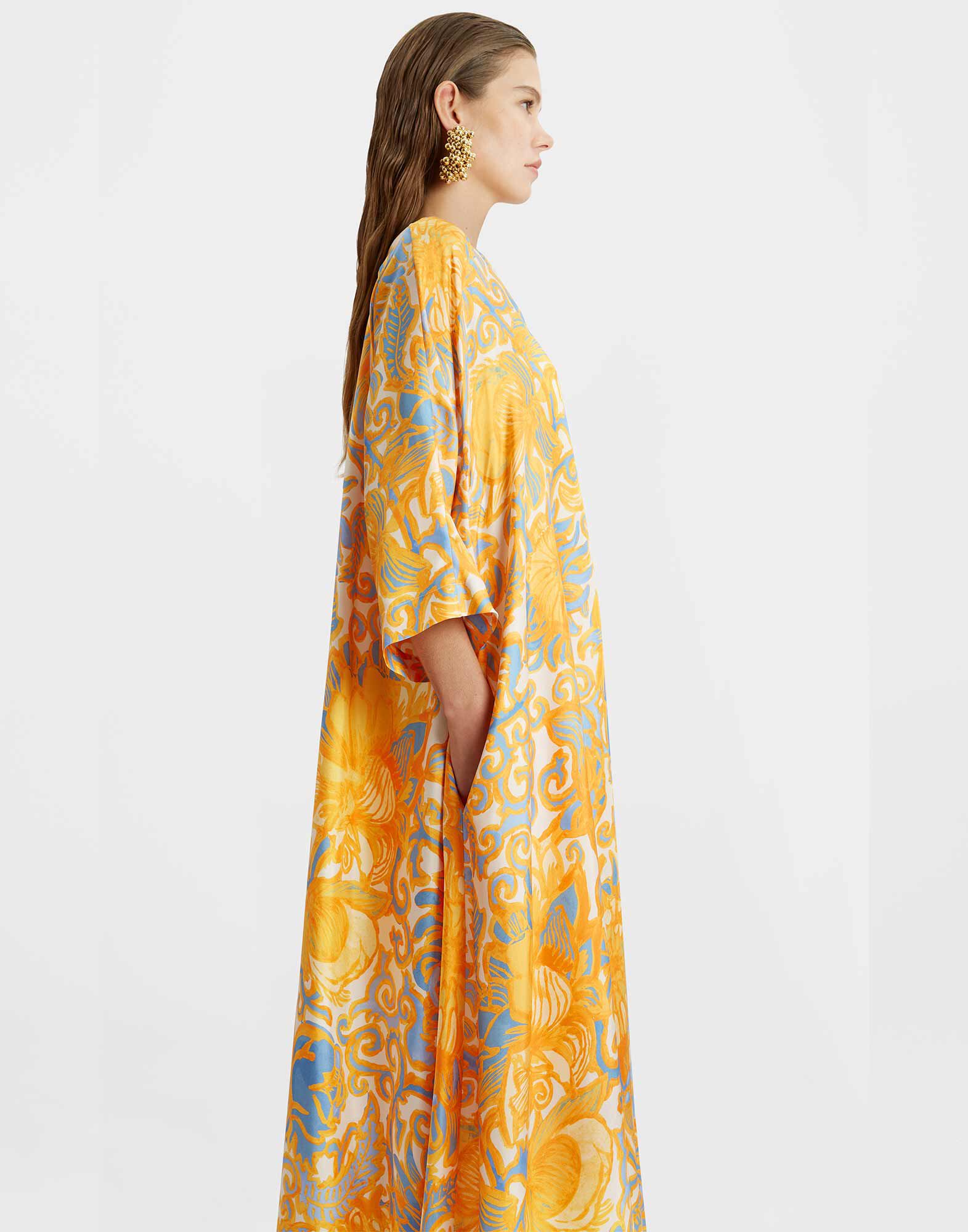 La DoubleJ Muumuu Dress Anemone Orange DRE0308SIL001ANE01OR02