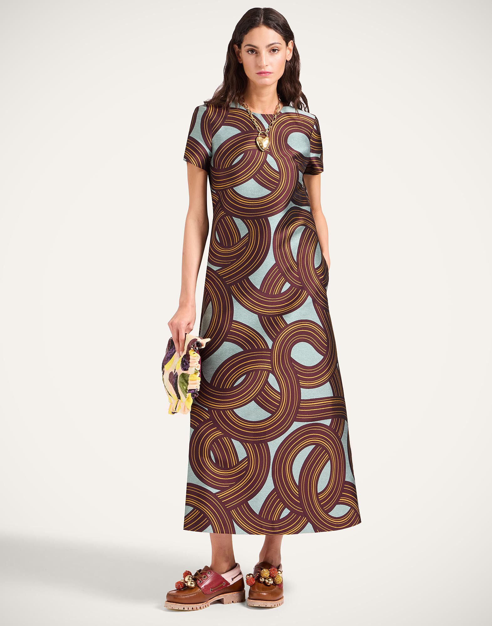 La DoubleJ Swing Dress Montecarlo Dusty Blue DRE0001JCQ097MTC02BU13