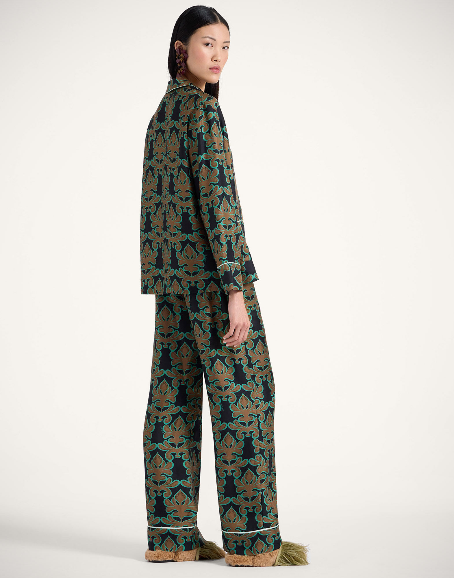 La DoubleJ Pajama Pants Herald Black TRO0116SIL001ALD01BL01