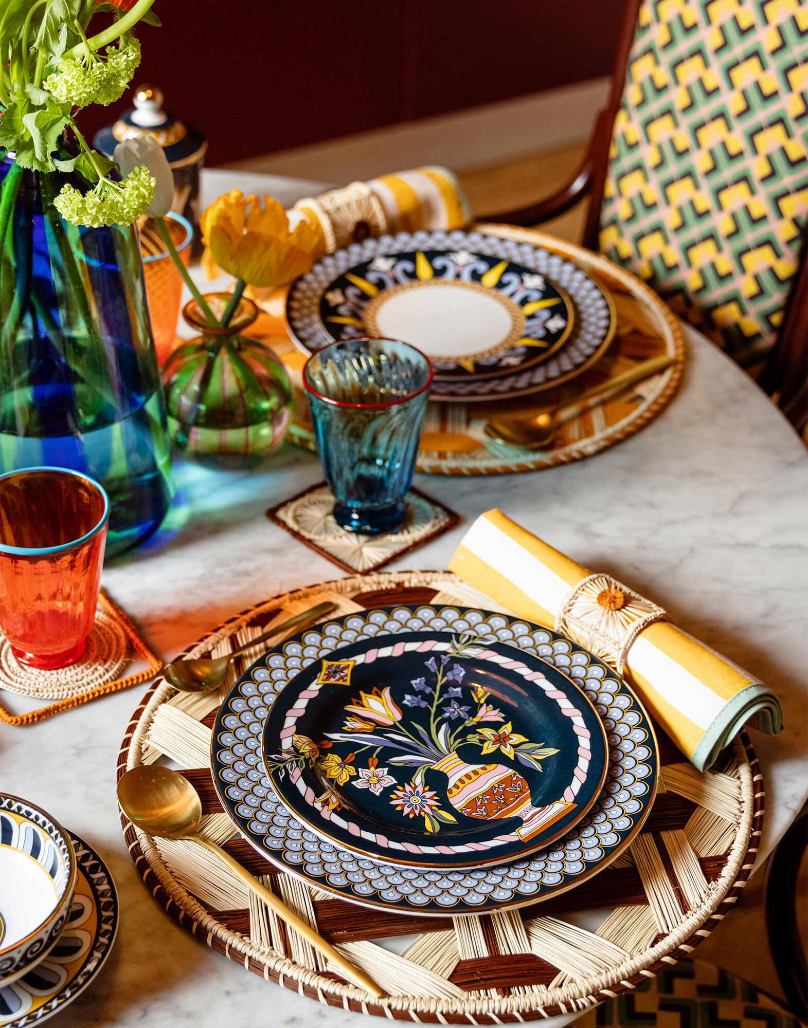 La DoubleJ Napkin Rings Set Of 4 Mixed RNG0003RAF007MIX0004