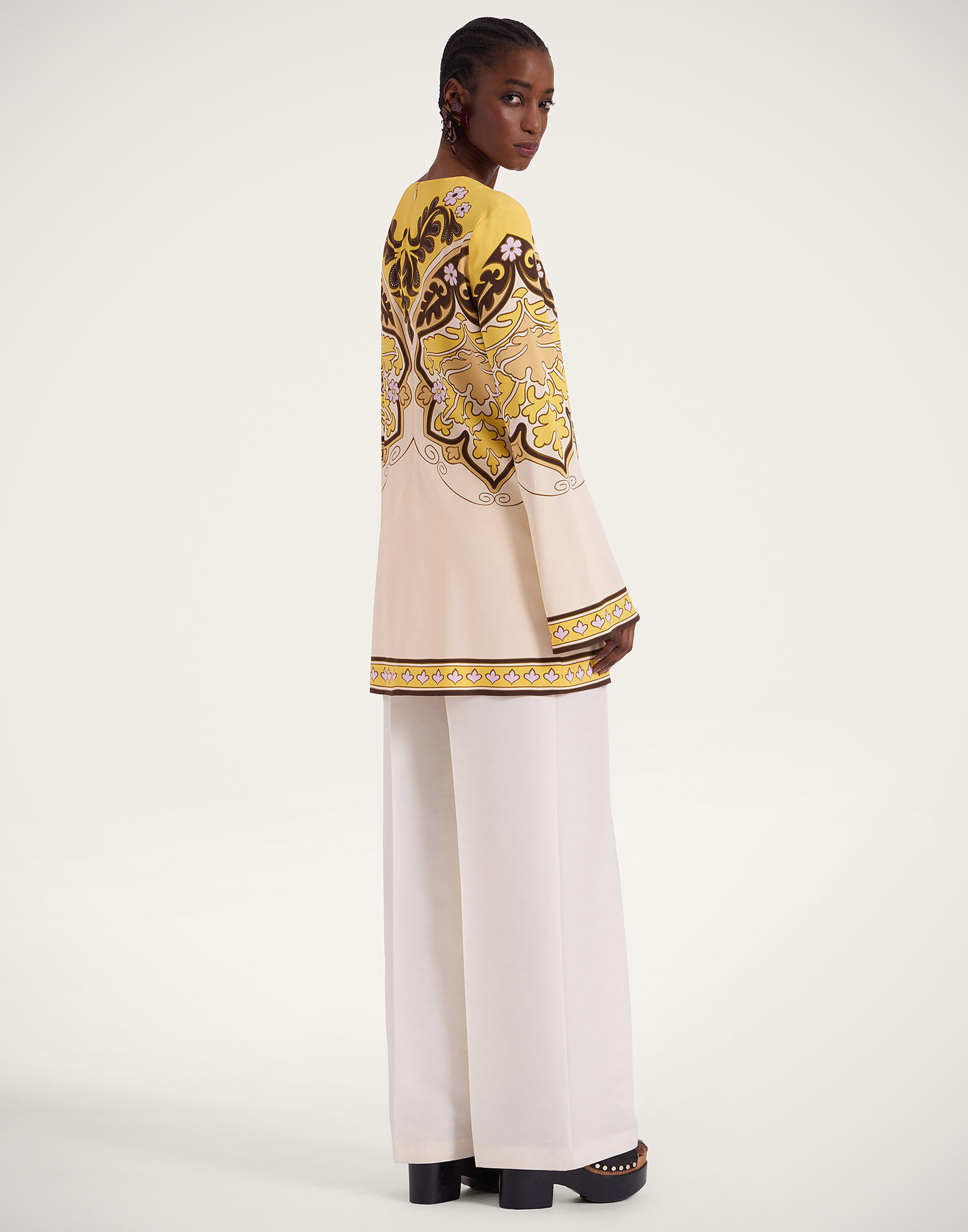 La DoubleJ Mini Supreme Swing Dress Spells Plac&eacute;e Yellow DRE0619VIS011SPE01YE02