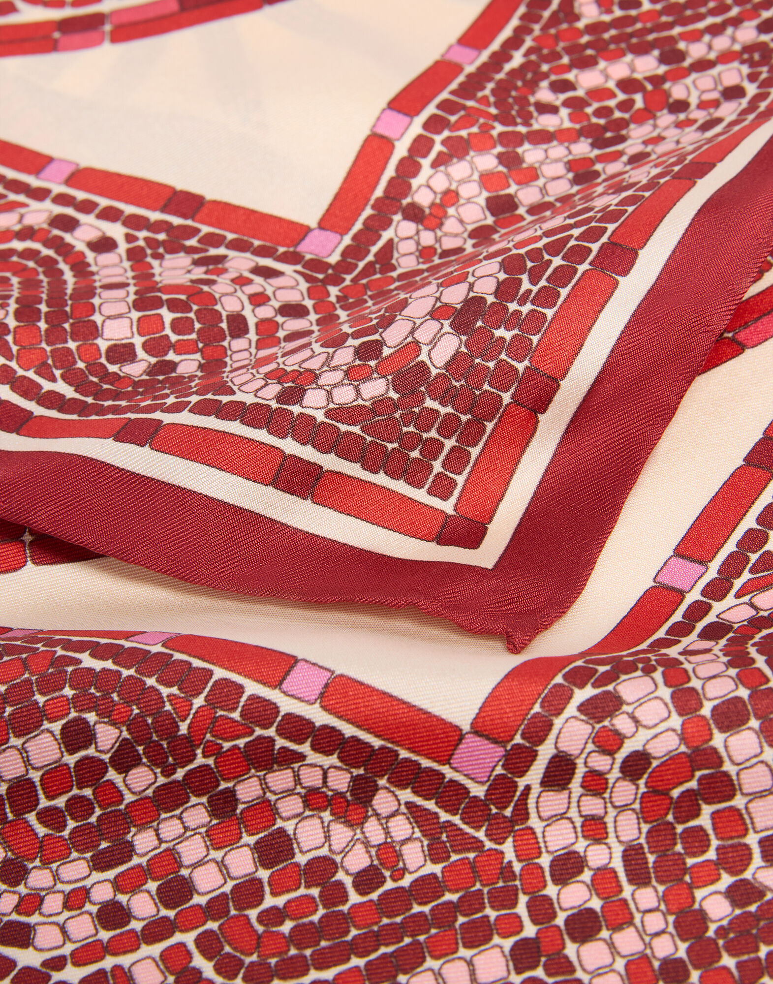 La DoubleJ Foulard 45 Cobra Plac&eacute;e Red SCA0065SIL006COB01RE01