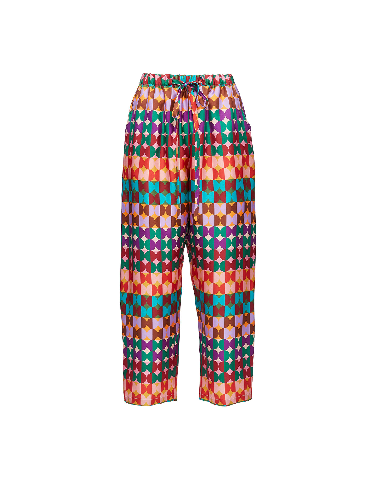 La DoubleJ Drawstrings Pants Mezzaluna Rainbow TRO0053SIL001MEZ0005